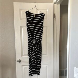 Black and White Striped Dress